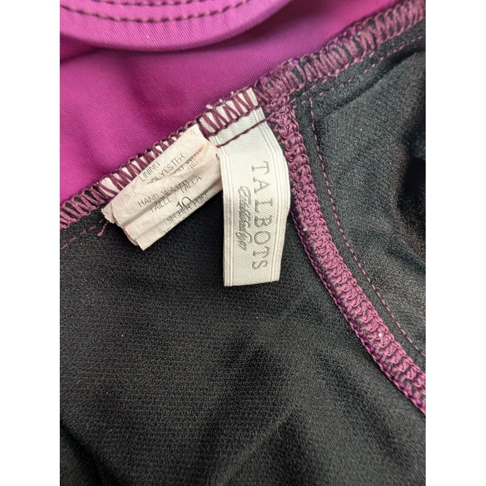 Talbots One Piece Halter‎ Wrap Bust Purple Swimsuit Beach Nylon Stretch Size 10 - Picture 2 of 9